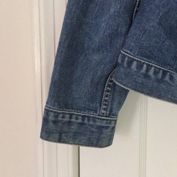 Eddie Bauer Denim Jean Jacket Pockets Small EC - Picture 4 of 8